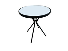 Kafébord metall/glass svart Ø60 cm - Sunlife